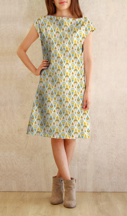 Diamond Fragments Knit in Gold by Art Gallery Fabrics