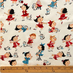 kitty kids fabric michael miller