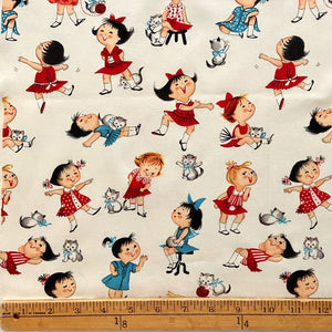 kitty kids fabric michael miller