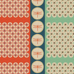 *rare* 'Ruby Star Spring' Buzz in Tomato COTTON/LINEN by Melody Miller for Kokka - wide