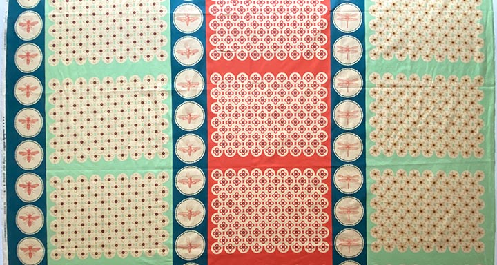 *rare* 'Ruby Star Spring' Buzz in Tomato COTTON/LINEN by Melody Miller for Kokka - wide