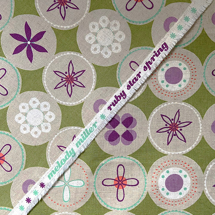 *rare* 'Ruby Star Spring' COTTON/LINEN by Melody Miller for Kokka - wide