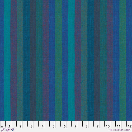Kaffe Fassett Shot Cotton Broad Stripe - Blue