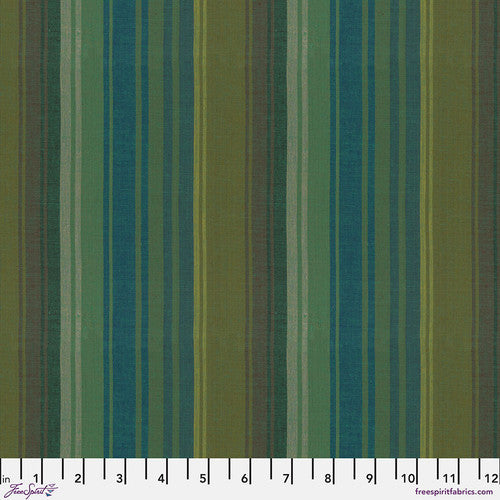 Kaffe Fassett Shot Cotton Exotic Stripe - Teal