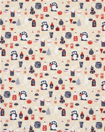 Sake and Tanuki Fabric in Cream by Trans-Pacific Textiles