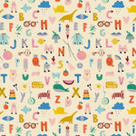 ABC Alphabet in Cream by Suzy Ultman for Paintbrush Studio Fabrics
