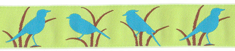 Blue Birds Ribbon (23mm)