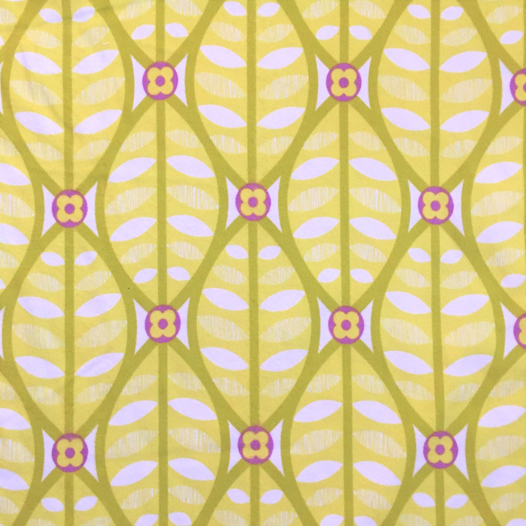 Buttonwood FLANNEL in citron yellow by Erin McMorris