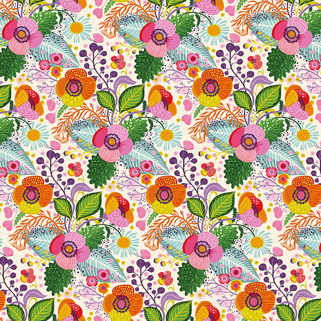 Designed by Helen Dardik for Clothworks, this gorgeous floral print is from the Floribunda collection. 