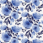 Nonna Floral Indigo by Erin Borja for Paintbrush Studio Fabrics