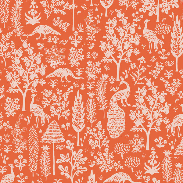 Menagerie Silhouette in Orange by Rifle Paper Co. for Cotton + Steel