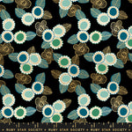 Embroidered Floral in Black by Sarah Watts for Ruby Star Society