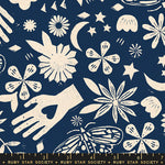 Moonglow Quiltback (108" WIDE) in Navy by Alexia Marcelle Abegg for Ruby Star Society