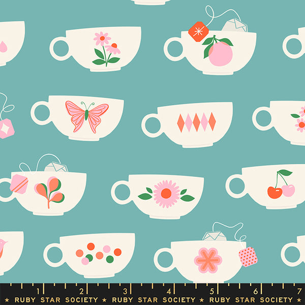 Teacups in Turquoise by Melody Miller for Ruby Star Society