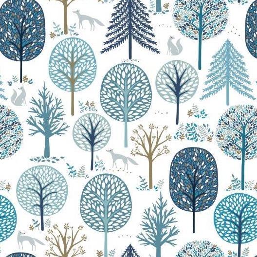Starlit Hollow Winter Trees by Dashwood Studio