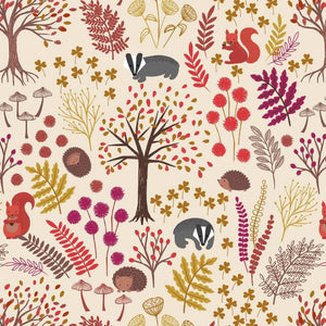 Under the Oak Tree by Lewis and Irene woodland fabric available at studiofabricshop.com