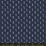 Warp and Weft Wovens: Flicker in Navy by Alexia Marcelle Abegg of Ruby Star Society for Moda