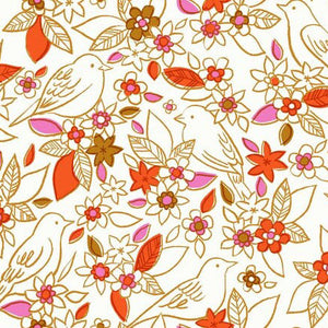 Aviary Botanical in Ivory by Melody Miller for Ruby Star Society