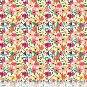 Floral Mixture in Ivory by Blend Fabrics