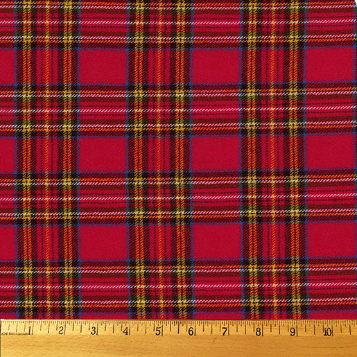Primo Plaid FLANNEL in Classic Red by Marcus Fabrics