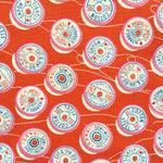 Trinket Spools in Orange by Melody Miller for Cotton + Steel